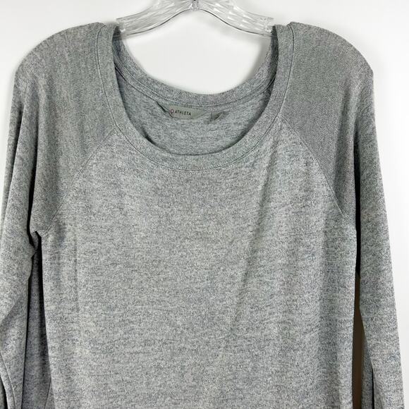 Athleta Luxe Pose Long Sleeve Crew Neck Top Comfy Thumb Holes Womens Size Small - Picture 4 of 11